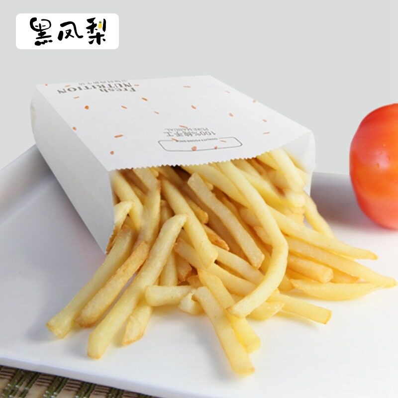 密宝一次性纸袋食品纸袋大号尖底纸袋薯条袋炸鸡纸袋食品袋5000张