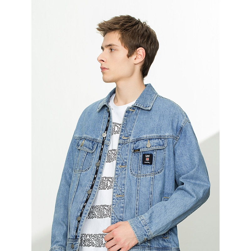 秋冬新品舒适蓝男夹克外套