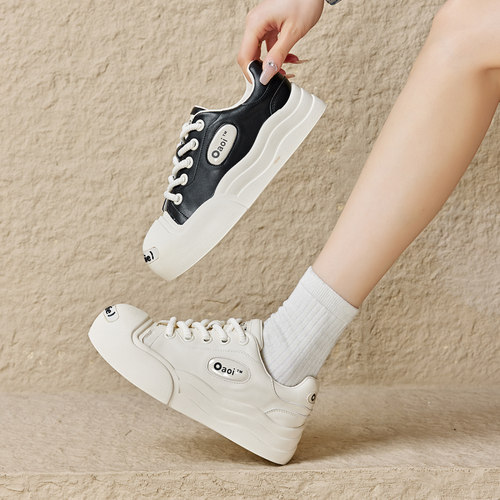 大码女鞋大丫丫百搭牛皮休闲鞋