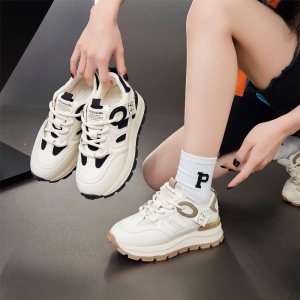 大丫丫大码女鞋41-43脚宽脚肥24年春款牛皮网面休闲运动鞋195-5