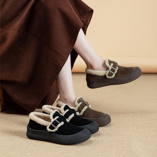 43冬季 新款 71089 女鞋 博肯鞋 真皮平底款 宽胖脚肥大码 2024时尚