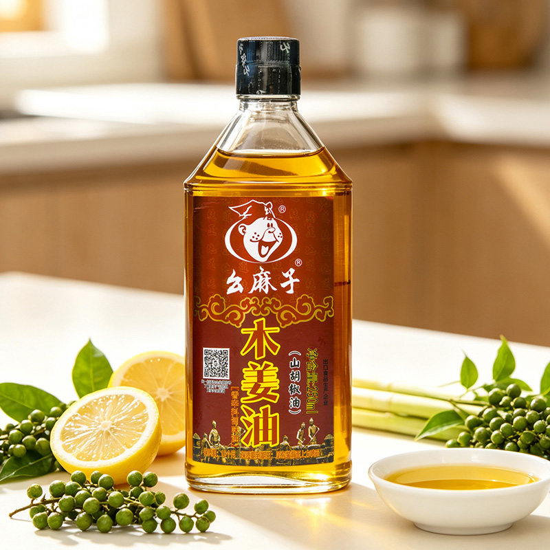 幺麻子木姜油250ml瓶装 四川特产山胡椒油 家用小瓶山苍子油