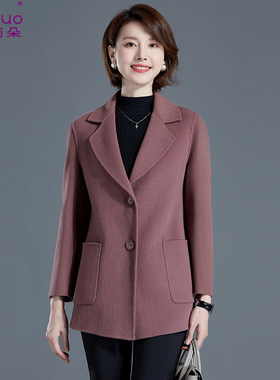 双面绒呢子大衣女2021气质修身