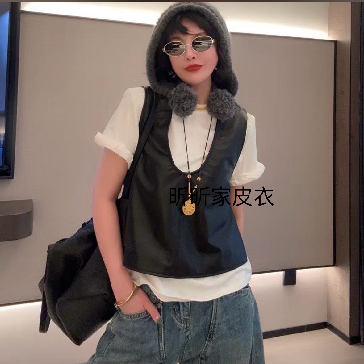 2026新款真皮皮衣女绵羊皮马甲外套宽松显瘦百搭休闲无袖坎肩上衣