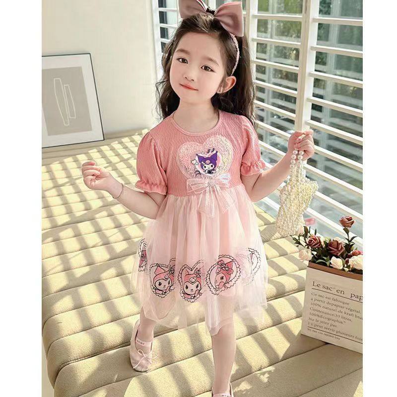 库洛米女童连衣裙夏装3儿童裙子夏季裙女宝公主裙洋气清新超萌
