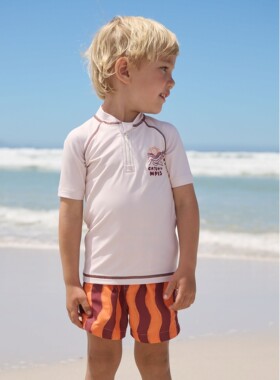 代购NEXT儿童分体泳衣 26夏男童橙色条纹沙滩防晒泳装2件 3月-7岁