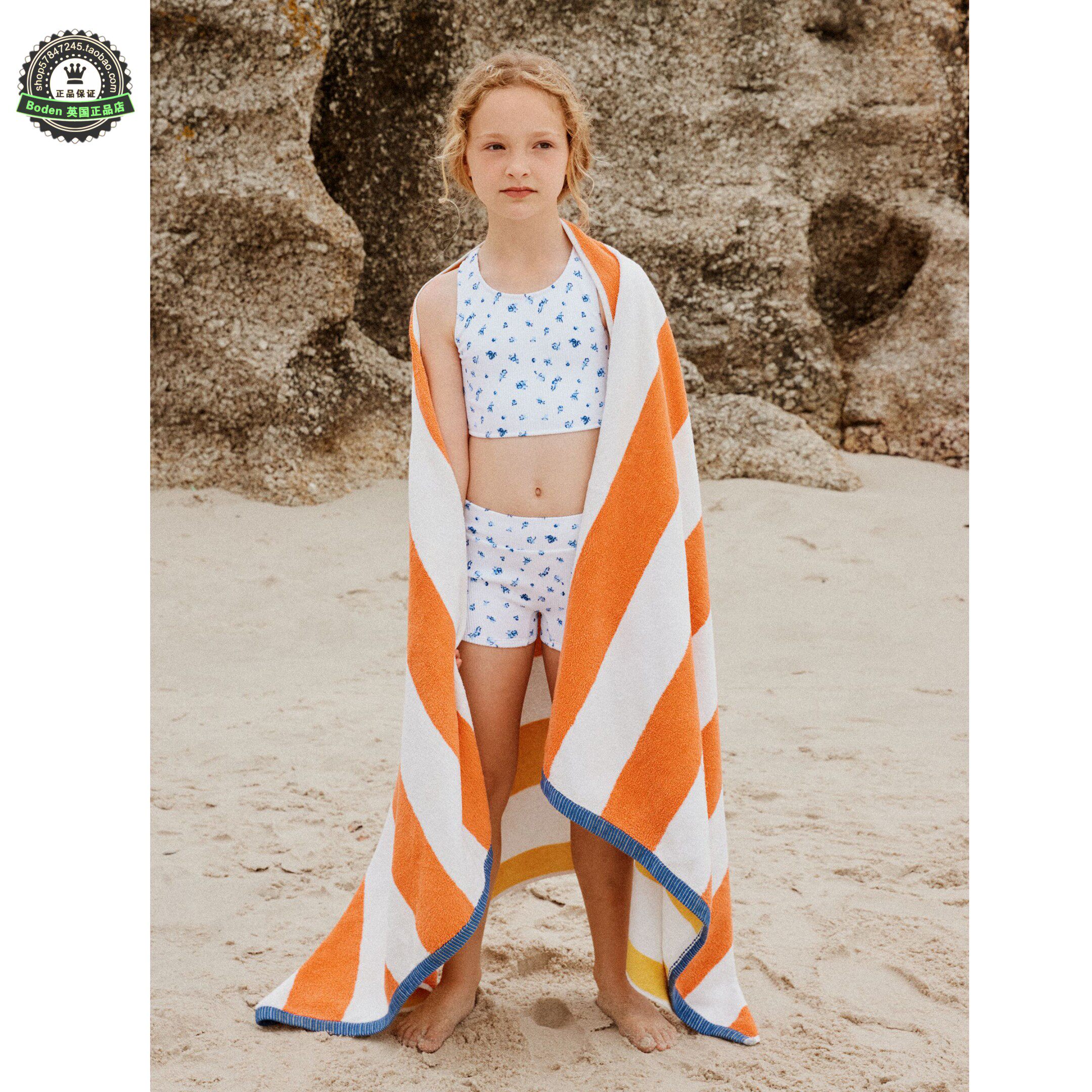 代购NEXT儿童泳衣 26夏季女童蓝色碎花比基尼平角分体泳装 3-16岁