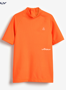 现货 NEXT儿童橙色速干防晒泳衣 春夏季男童游泳短袖T恤 1.5-16岁