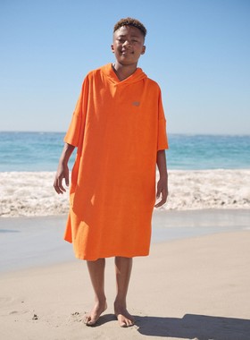 代购 NEXT儿童泳袍沙滩披风 26春夏季男童橙色毛巾料游泳斗篷浴袍