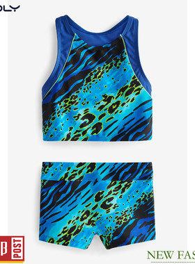 现货速发！英国NEXT童装 夏季女童蓝色比基尼分体 儿童泳衣 13岁