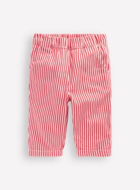 代购MiniBoden宝宝长裤 26春季婴儿童红色条纹可卷边休闲裤 0-3岁