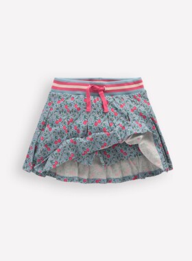代购 MiniBoden儿童短裙 26春夏季女童蓝色樱桃纯棉百褶裙 2-14岁