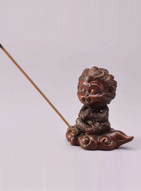 紫铜茶宠小物件悟空手把件摆件