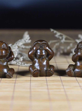 手工仿古风实心紫铜日式不听茶宠