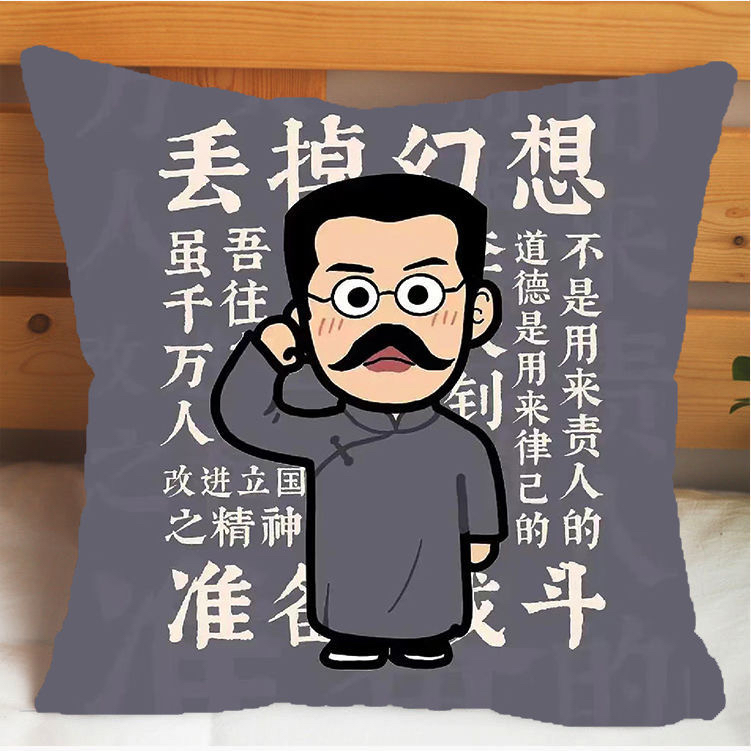 觉醒年代周边抱枕鲁迅周边同款枕头套新青年沙发卧室靠枕生日礼物