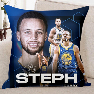NBA勇士库里抱枕照片篮球明星欧文詹姆斯科比定制周边生日礼物品