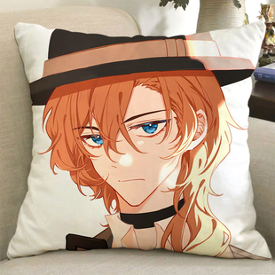 定制文豪野犬周边抱枕太宰治江户川乱步芥川龙之介中原中也手办