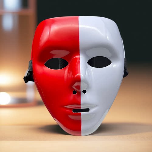 黑色全脸街舞面具男跳舞化妆舞会