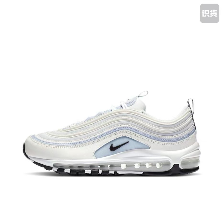 Nike Air Max97 CZ6087-102气垫耐磨低帮跑步鞋女奶白蓝河南LL仓
