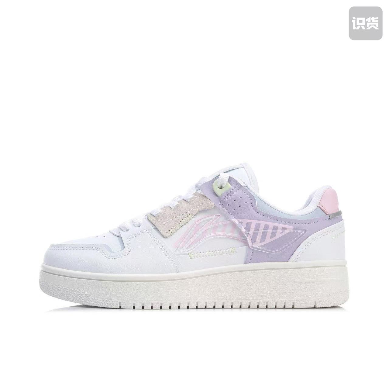李宁天迹AGCS392-3防滑耐磨平衡 低帮 板鞋 女款 白紫色河南LL仓