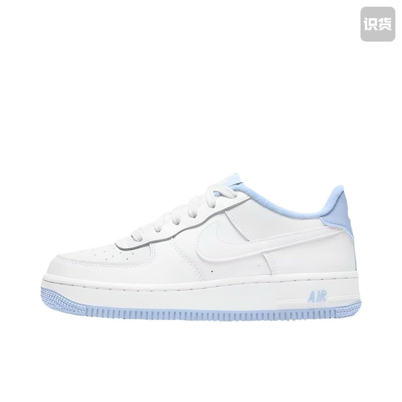 Nike AirForce1 CD6915-103皮革潮流减震低帮板鞋白蓝河南LL仓