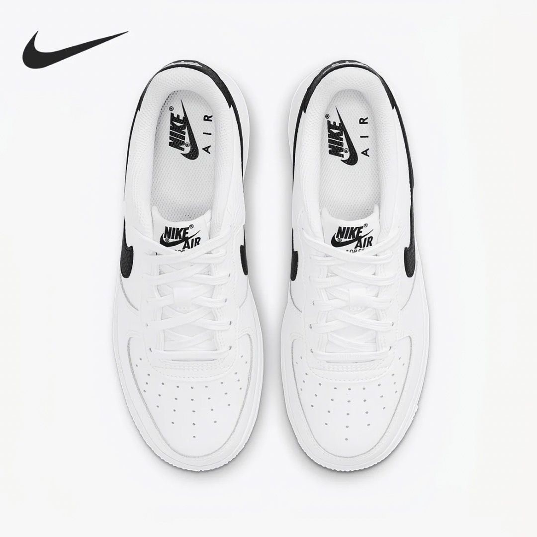 Nike Air Force 1 耐磨 低帮 儿童板鞋 黑白CT3839-100温州XH仓