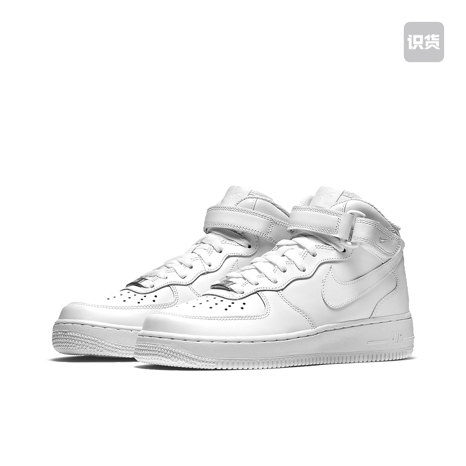 Nike Air Force 1空军一号 板鞋 中帮纯白 315123-111 江苏AC仓