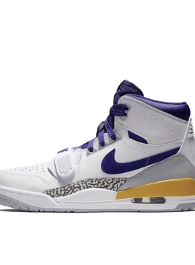 Jordan 湖人高帮 复古篮球鞋 男款 白紫色AV3922-157江苏DL仓