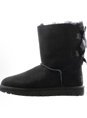 UGG Bailey Bow II Boot保暖耐磨中筒雪地靴 1016225-BLK广东LZ仓