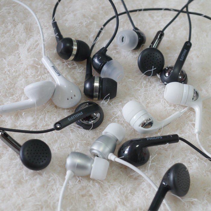 Philips/飞利浦耳机重低音入耳式手机平头耳塞线控带唛重低音