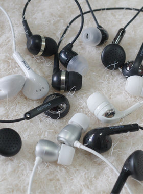 Philips/飞利浦耳机重低音入耳式手机平头耳塞线控带唛重低音
