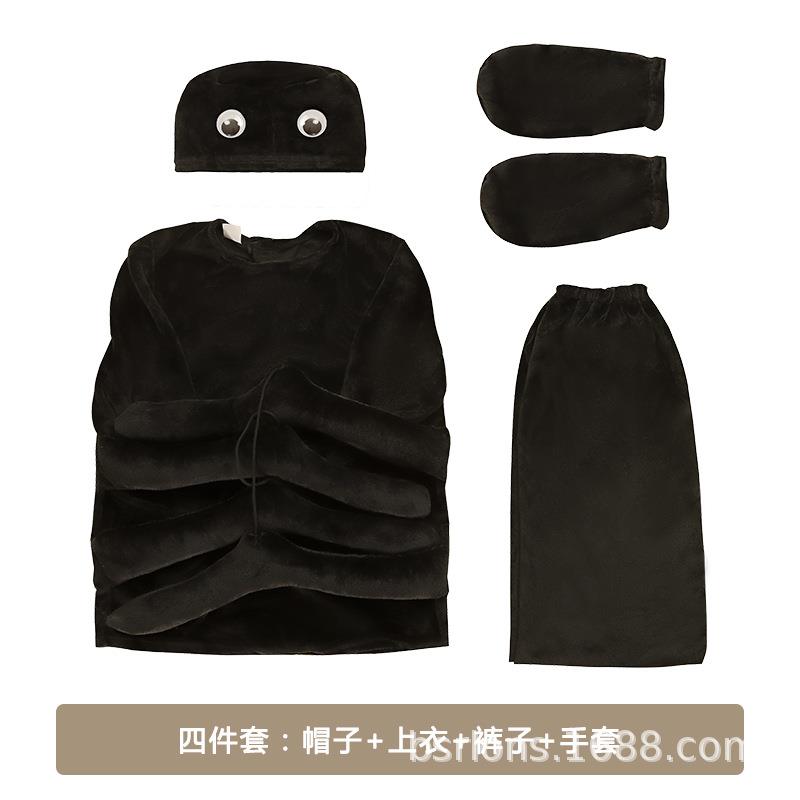厂家直供万圣节儿童动物扮演服蜘蛛造型cosplay套装舞台演出服