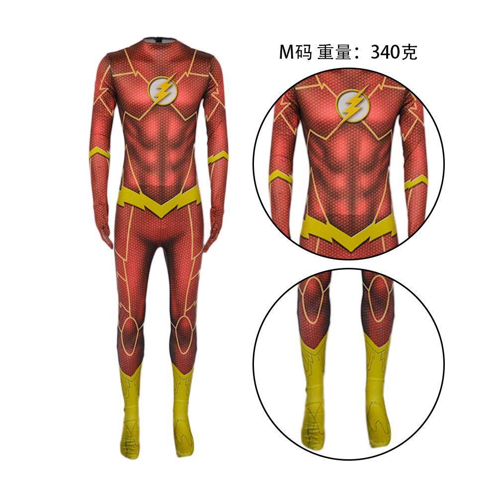 闪电侠cos服 万圣节角色扮演紧身衣 影视角色cosplay舞台服工厂现