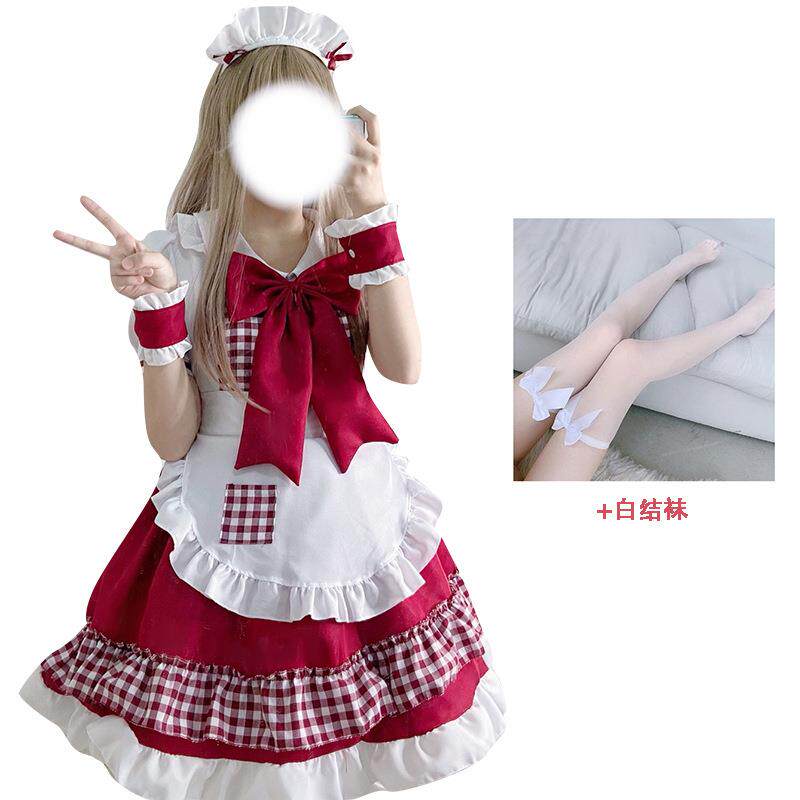 依晓伊圣诞女仆小红帽cos服装