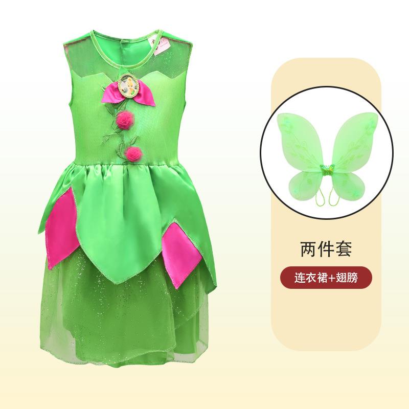 万圣节新款花仙子cos服蝴蝶角色扮演服儿童连衣裙学校舞台演出服