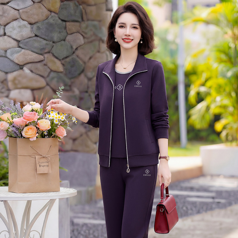 休闲运动套装女装减龄三件套
