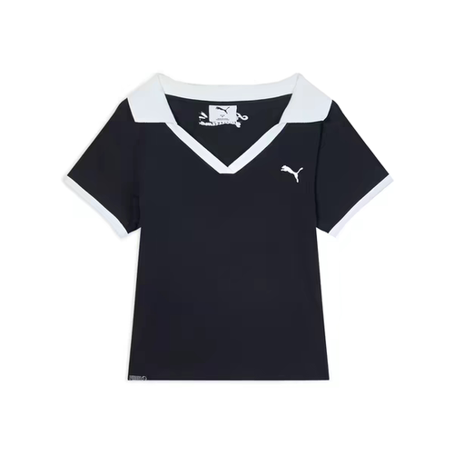 凉感V领修身短袖运动POLO衫女子PUMA彪马新款夏季休闲上衣 692774