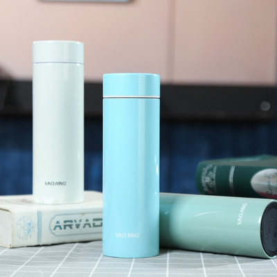 陶瓷内胆保温杯双层真空泡茶杯车载便携商务水杯中药保温杯400ml