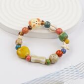 可爱小狗小红书热销款 景德镇陶瓷手链百搭可爱设计感卡通甜美手串