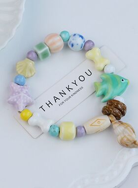 景德镇陶瓷手串创意飞鸟气质度假闺蜜款手链直播货源厂家饰品