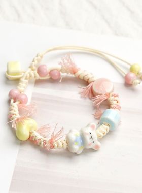 景德镇陶瓷竹节高级感热销转运平安手绳摆摊创意小商品饰品