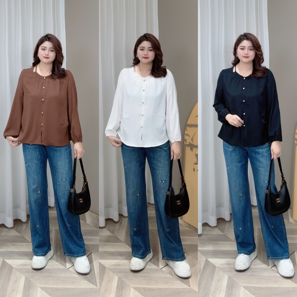 PWD32726【现货仅上衣】2025春季时尚洋气宽松显瘦大码【衣长68】,女装/女士精品,大码内搭,淘宝优惠券,粉丝福利购,淘宝优惠卷