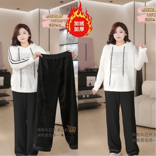 秋冬加绒加厚大码 女装 休闲裤 PWD33351 长102 子 裤 现货仅裤