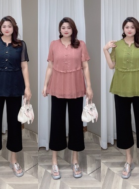 PWD33052【现货仅上衣】中式复古韵味收腰显瘦宽松上衣【衣长72】