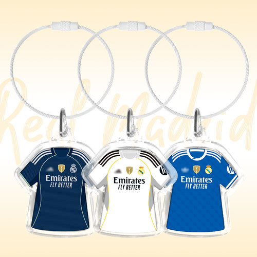 皇马C罗姆巴佩球衣钥匙扣挂件