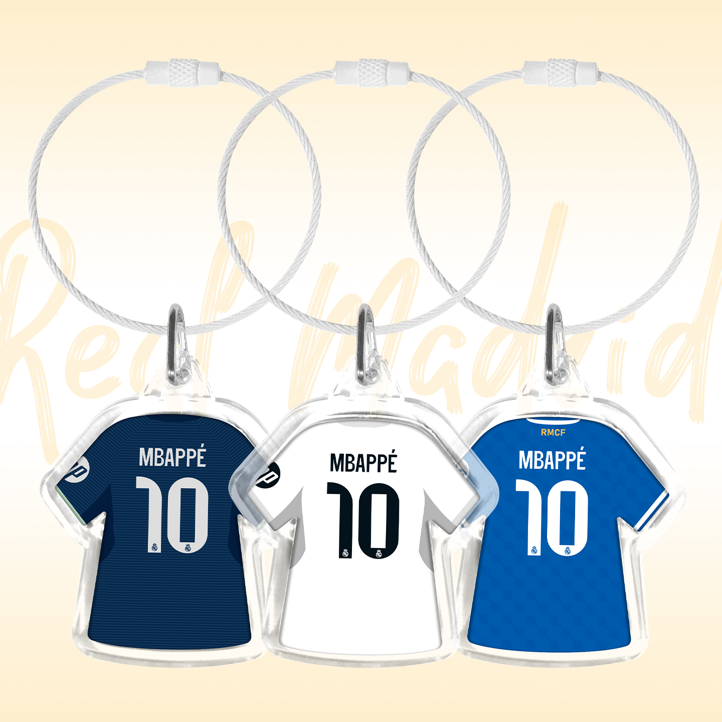 皇马C罗姆巴佩球衣钥匙扣挂件