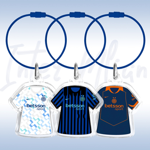 国米劳塔罗萨内蒂罗纳尔多球衣钥匙扣亚克力创意挂件足球周边