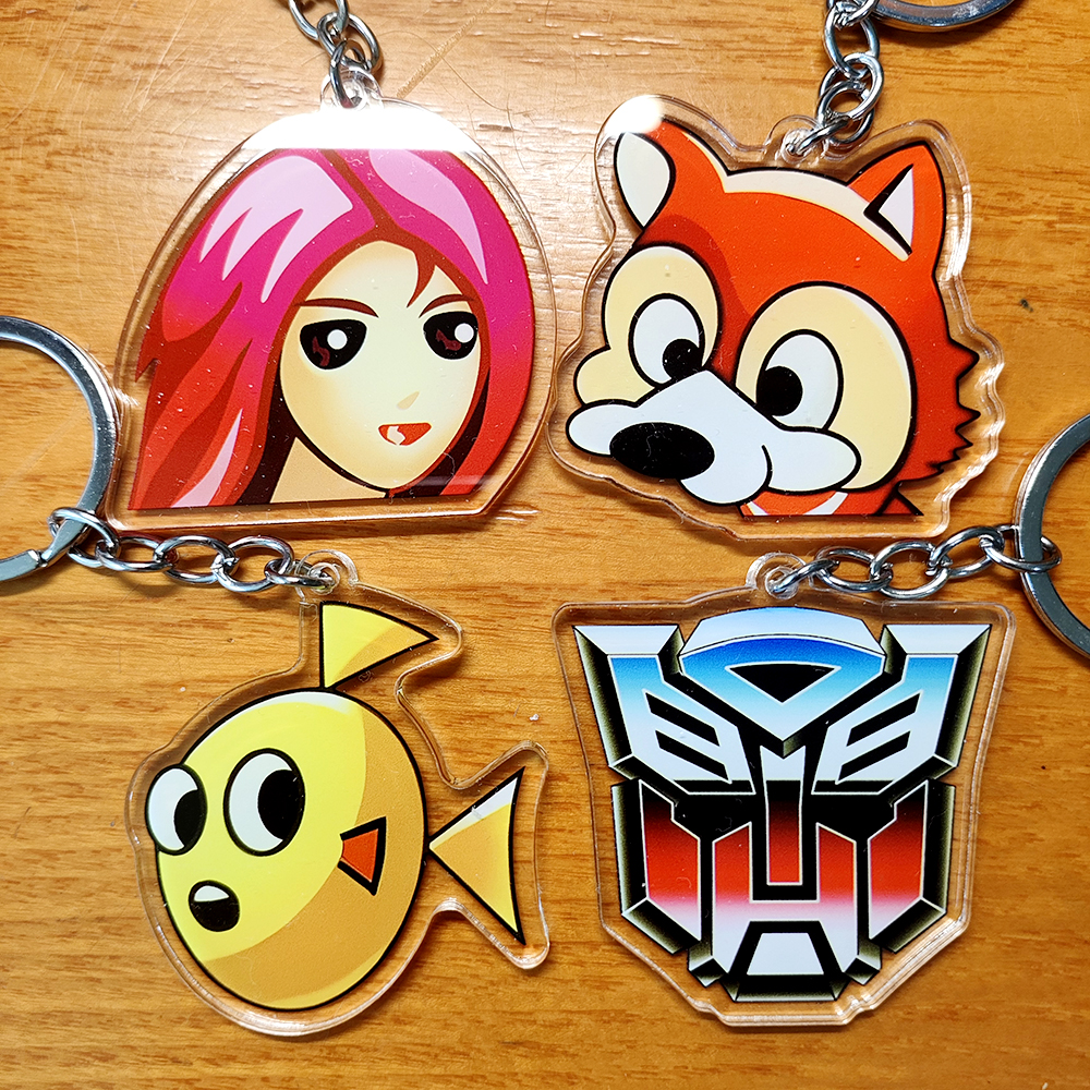 头像钥匙扣亚克力怀旧创意初恋回忆男生礼物汽车钥匙链变形金刚QQ