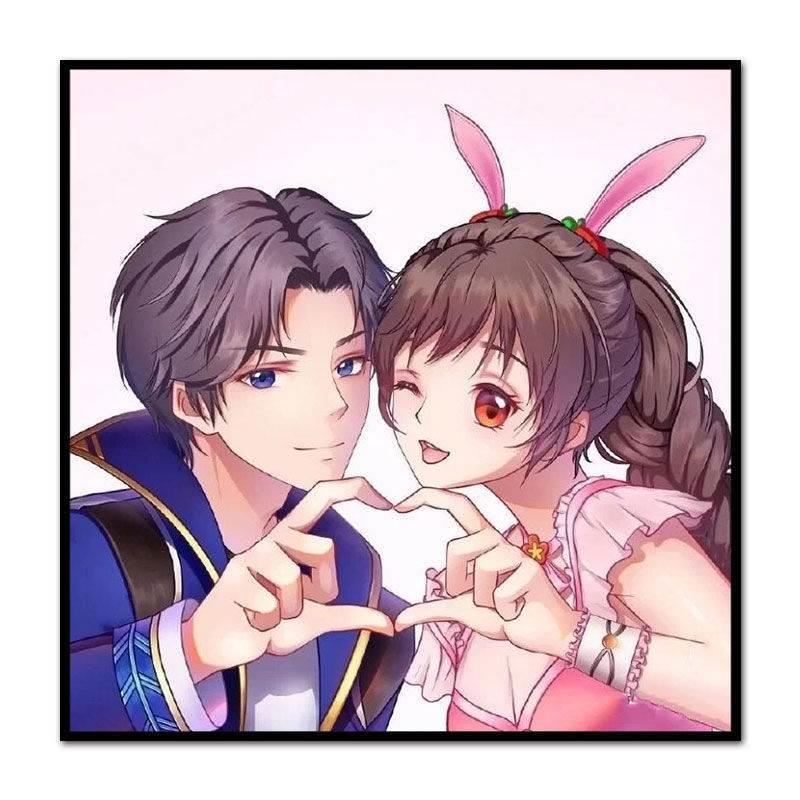 手工diy动漫斗罗大陆唐三小舞钻石画手工贴钻卧室装饰画礼物带框