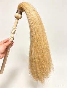 （只卖真马尾）100%纯白马尾拂尘白鬃毛白马毛干净无杂质马尾毛刷
